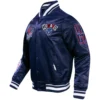 Grambling state tigers homecoming rib knitted satin navy jacket