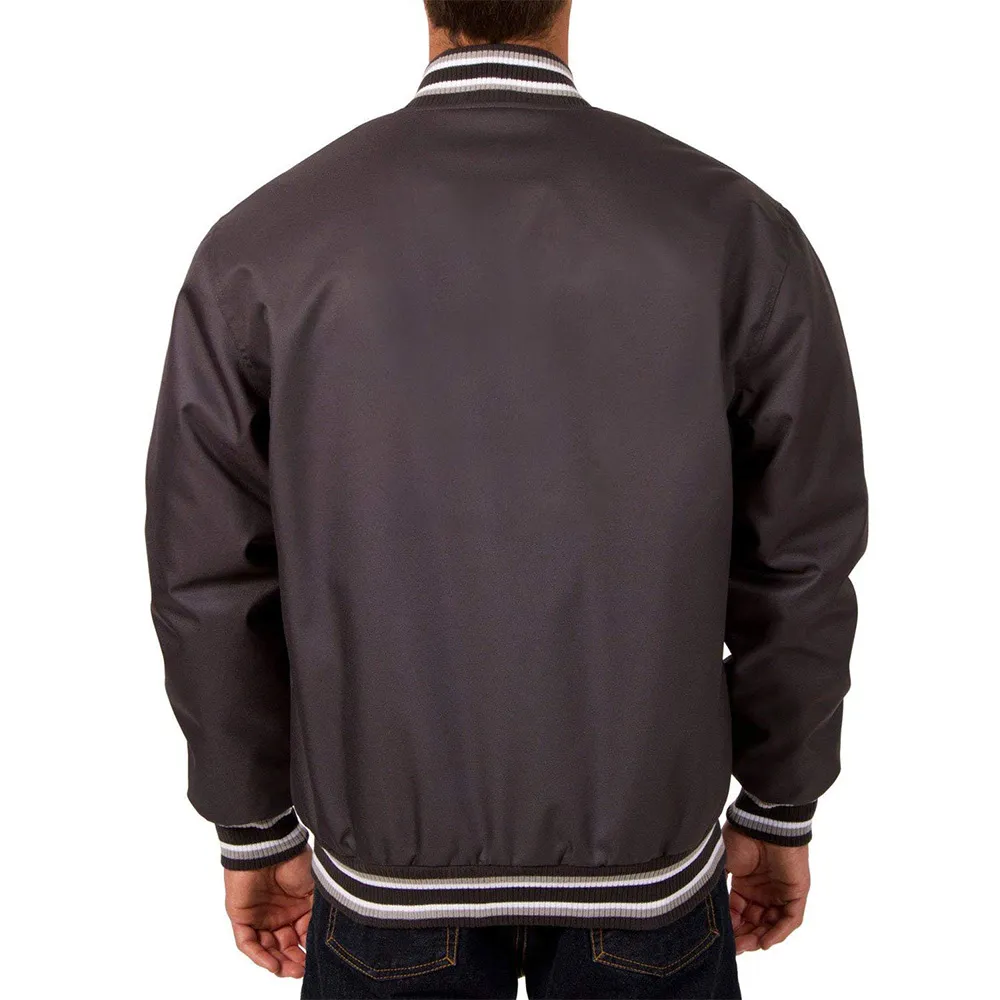 Gray detroit lions poly twill jacket