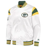 Green Bay Packers Mashup White Satin Jacket