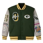 Green Bay Packers OVO X NFL Green Wool Varsity Jacket