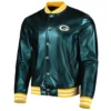 Green bay packers green metallic jacket