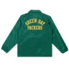 Green bay packers green satin windbreaker