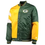 Green Bay Packers Leader Yellow/Green Satin Jacket