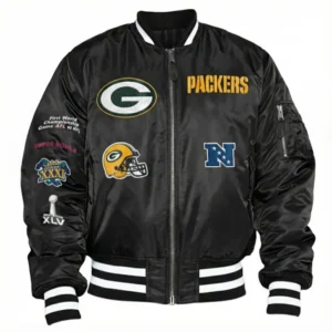 Green bay packers ma 1 bomber black jacket