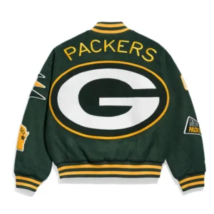 Green bay packers pennant wool jacket