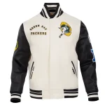 Green Bay Packers Retro Classic Wool/Leather Jacket