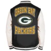 Green bay packers third down 20 full snap varsity jacket blackwhite 2 1