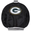 Green bay packers x alpha x new era ma 1 bomber varsity jacket black 1 1