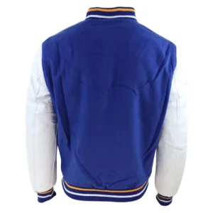 Hampton pirates classic ribbed knitted letterman blue varsity jacket