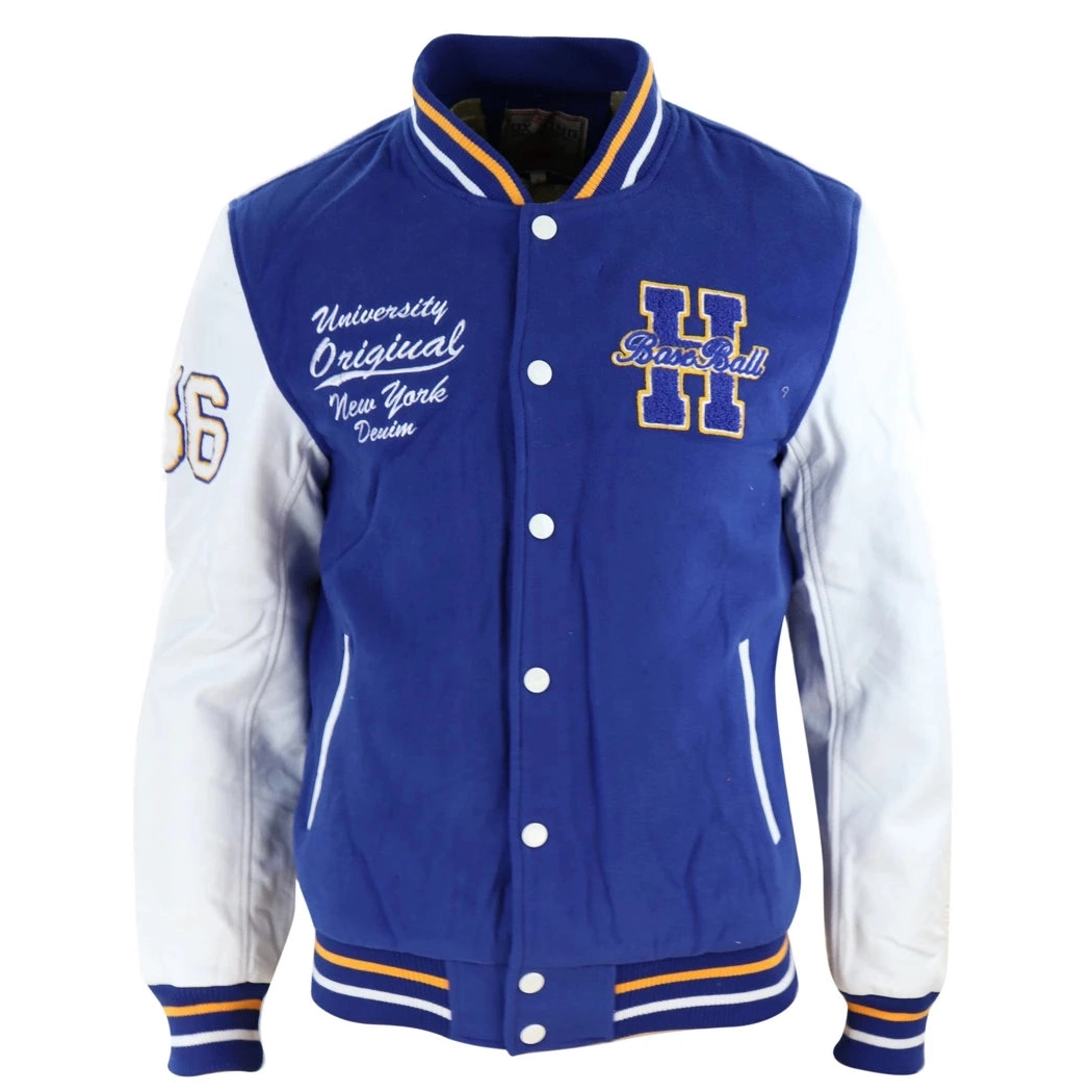 Hampton pirates classic ribbed knitted letterman varsity jacket
