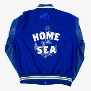 Hampton pirates legacy history pride motto 30 royal blue wool leather jacket