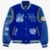 Hampton pirates legacy history pride motto 30 royal blue wool leather varsity jacket
