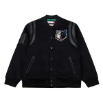 Minnesota Timberwolves Walk The Tunnel Black Wool Jacket