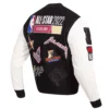 Hbcu all star wool leather black varsity jacket