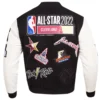 Hbcu all star wool leather varsity black jacket