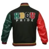 Hbcu pride letterman wool leather black varsity jacket