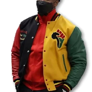 Hbcu pride letterman wool leather jacket