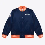 Houston Astros Heavyweight Full-Snap Navy Satin Jacket