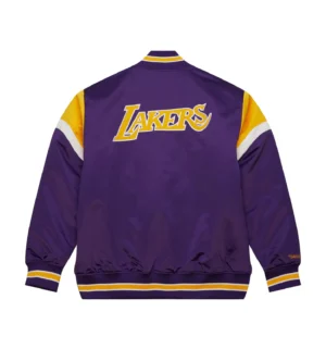 Heavyweight satin jacket los angeles lakers 1