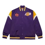 Los Angeles Lakers Cooperstown Heavyweight Purple Satin Jacket