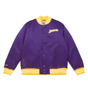 Heavyweight satin jacket los angeles lakers 4