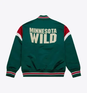 Heavyweight satin jacket minnesota wild 1
