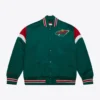 Heavyweight satin jacket minnesota wild