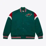Minnesota Wild Cooperstown Heavyweight Green Satin Jacket
