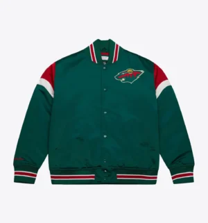 Heavyweight satin jacket minnesota wild