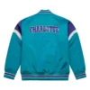 Heavyweight satin varsity jacket charlotte hornets 1 1 1