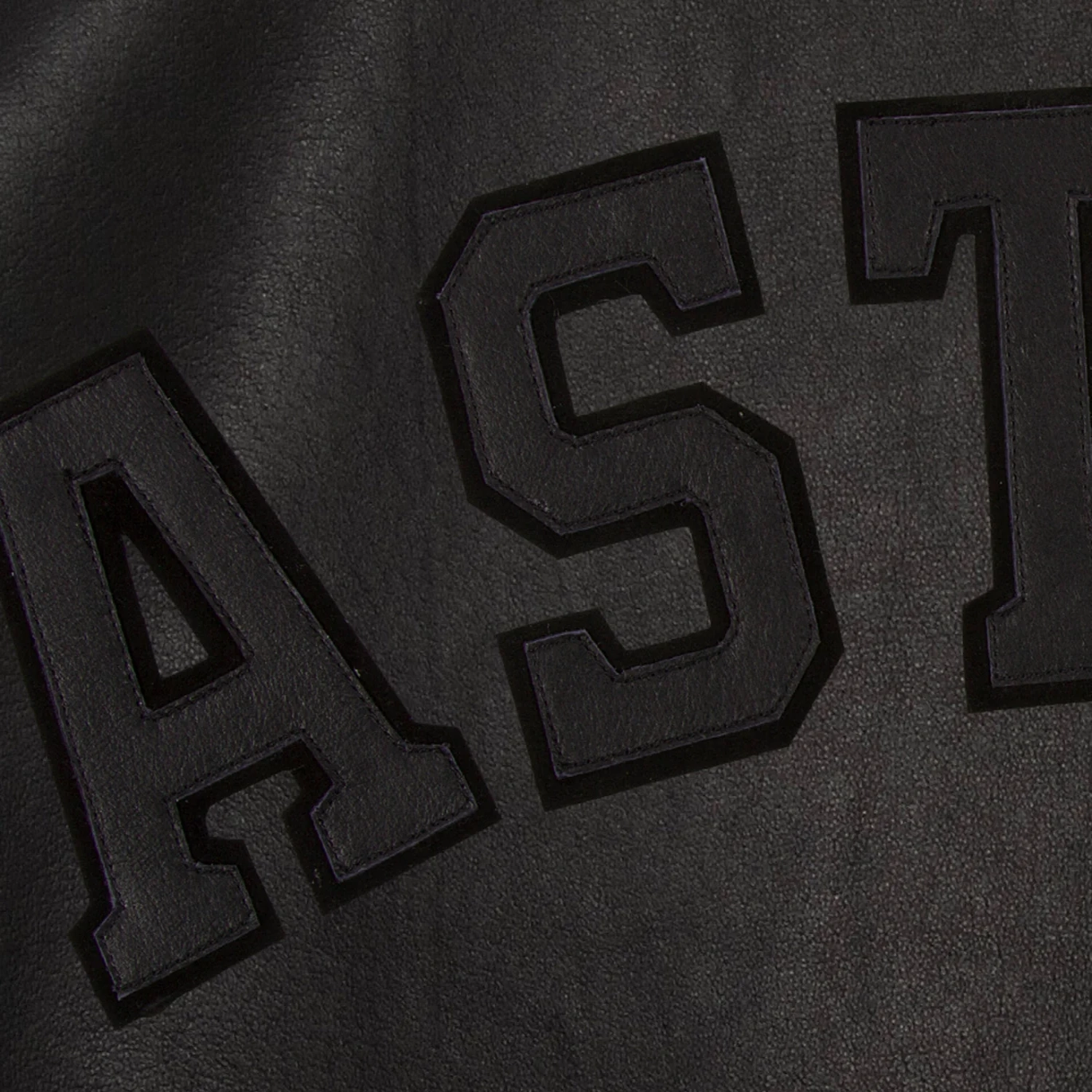 Houston astros full leather bomber varsity jacket black 1