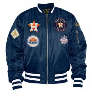 Houston astros ma 1 bomber blue jacket