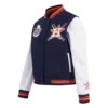 Houston astros mashup womens rib wool varsity jacket navy white 1