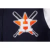 Houston astros mashup womens rib wool varsity jacket navy white