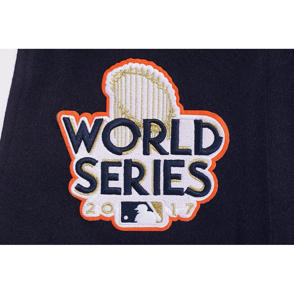 Houston astros mashup womens rib wool varsity jacket navy white 4