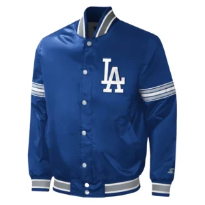 Houston astros midfield full snap satin varsity jacket navy 6