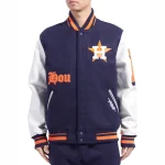 Houston Astros Old English Wool/Leather Jacket