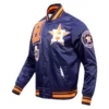 Houston astros retro satin mashup track jacket navy orange 1
