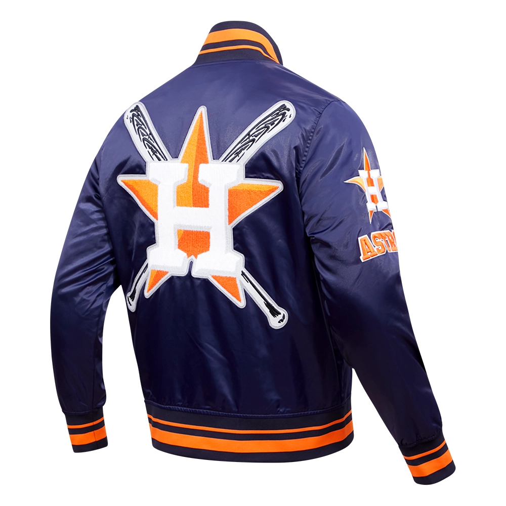 Houston astros retro satin mashup track jacket navy orange 3