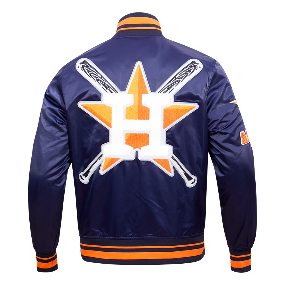 Houston astros retro satin mashup track jacket navy orange 4