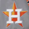 Houston astros script tail satin varsity jacket gray 6