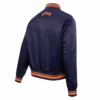 Houston astros script tail womens satin varsity jacket navy 3