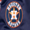 Houston astros script tail womens satin varsity jacket navy 6