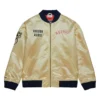Houston astros team og 20 full zip satin varsity jacket gold 1