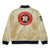 Houston astros team og 20 full zip satin varsity jacket gold 2