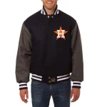 Houston Astros Two Tone Navy/Gray Wool Jacket