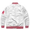 Houston cougars full snap satin varsity jacket white 1 1