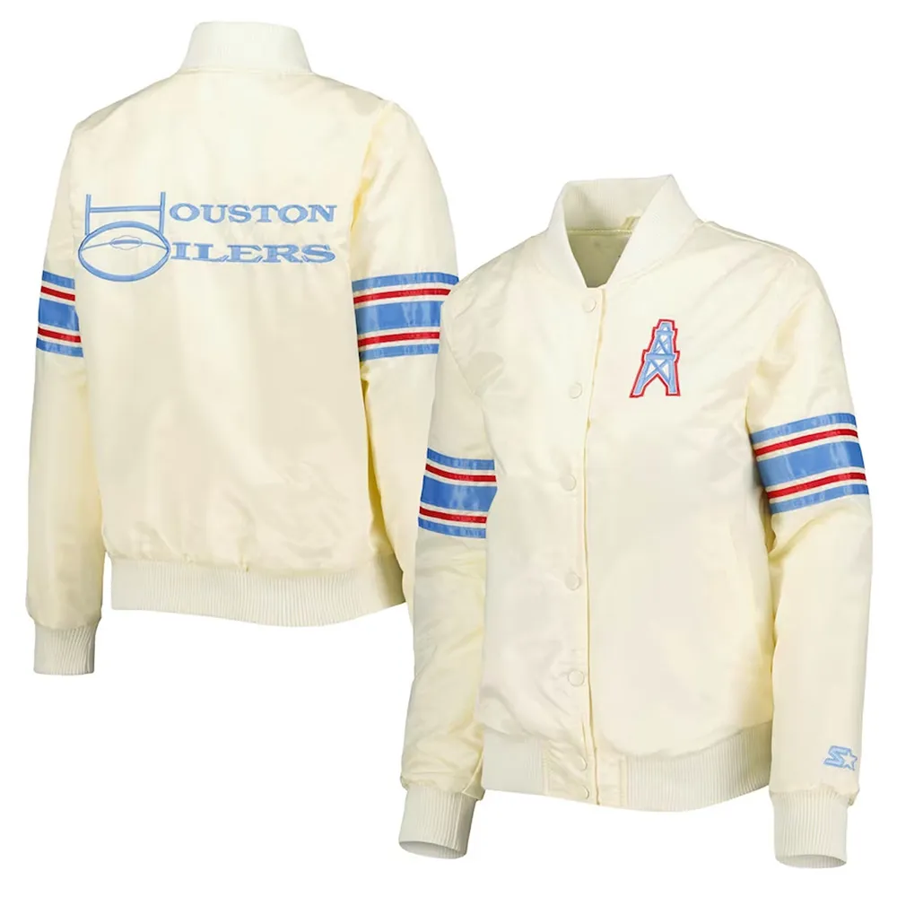 Houston oilers line up satin jacket