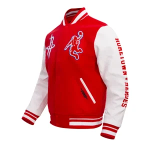 Houston rockets classic red varsity jacket