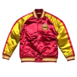 Houston Rockets Color Blocked Red/Gold Satin Jacket